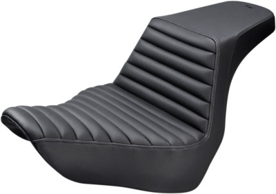 Step-Up Seat, Front Tuck-n-Roll, Black, Harley Low Rider, Sport Glide 18-22