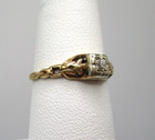 Art Deco 14K Yellow Gold Diamond Engagement Ring Size 6.25 — photo 4