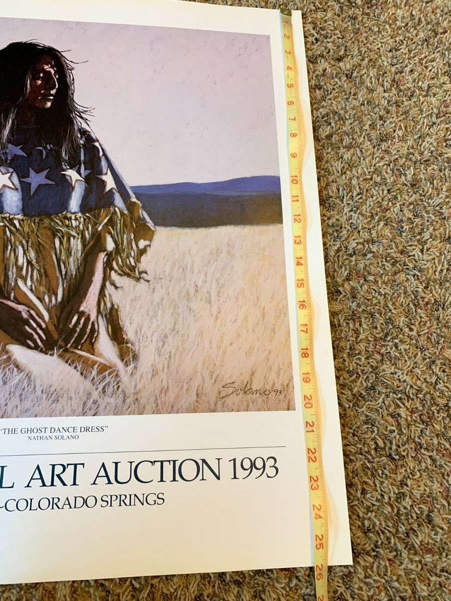 NATHAN SOLANO PRINT INDIAN ART PRINT THE GHOST DANCE DRESS 1993 AUCTION
