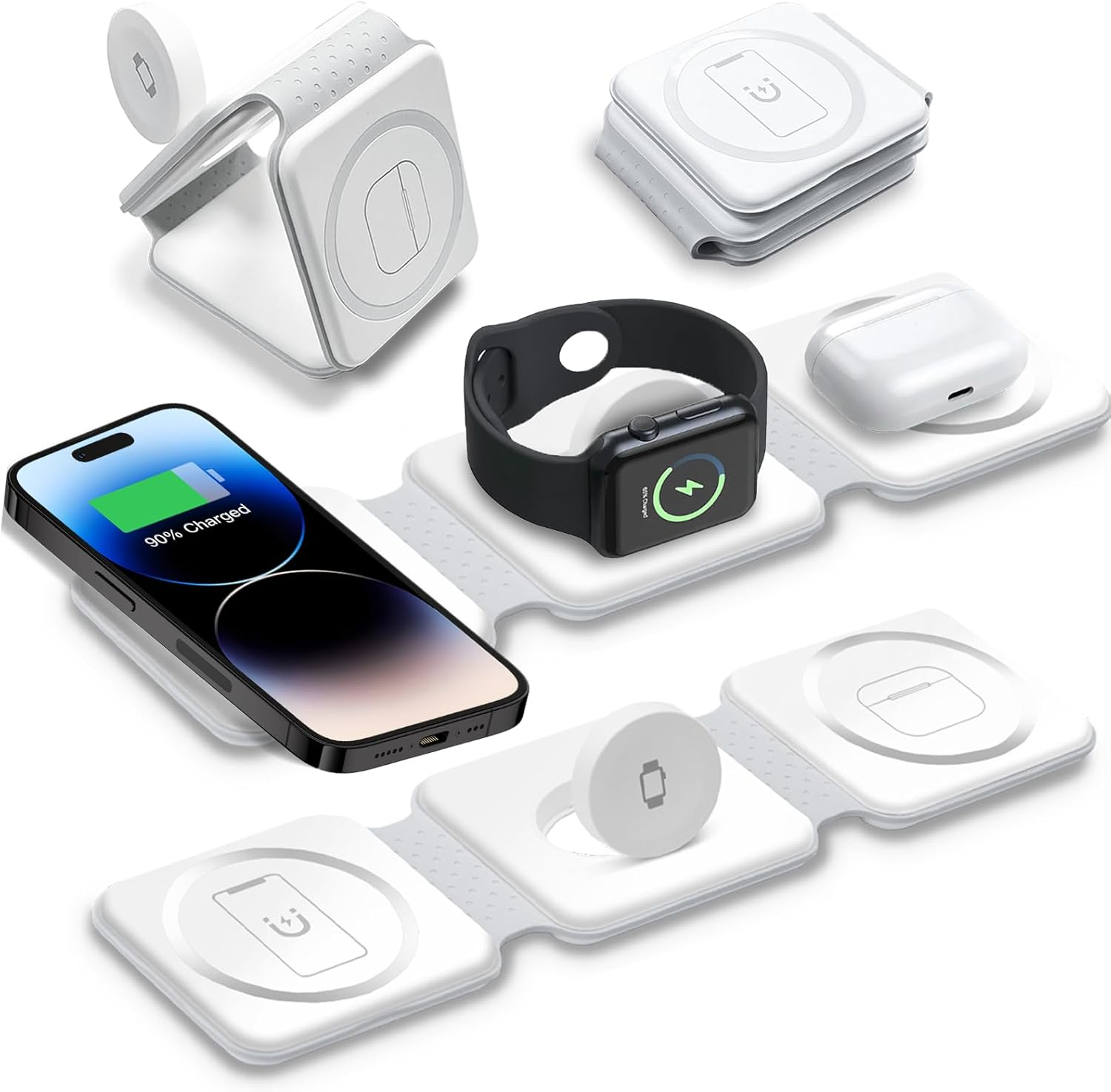 3-in-1 Magnetic Wireless Charger for Apple devices (Adapter Not Included)