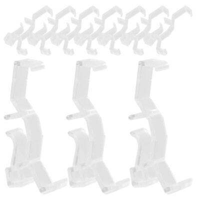 10pcs Clear Valance Clips For Window Blinds - 3 Inch Plastic Replacement Clips For Home & Office