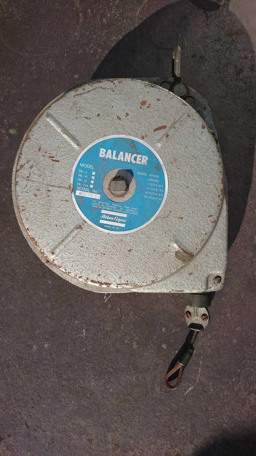 Atlas Copco RIL 10 1,8 - 4,5 KG Luftwerkzeug Balancer Spanner