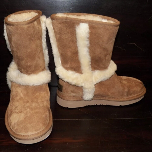 New Womens UGG Carter Chestnut Snow Winter Rain Sheepskin Boots