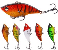 5PCS Fishing Lures VIB Minnow Saltwater Sinking Artificial Crankbait Trout Bass