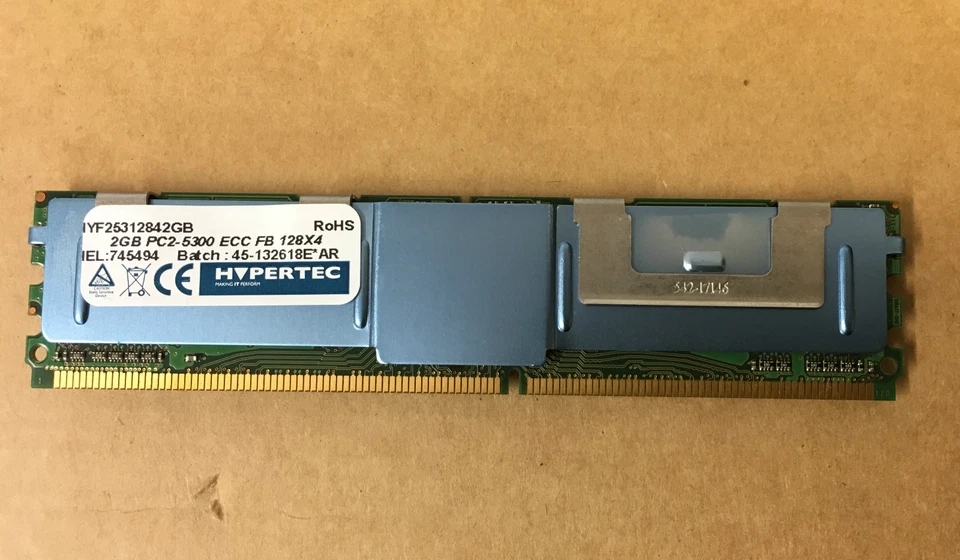 2GB Hypertec PC Computer Memory HYF25312842GB PC2-5300 DDR2-667 DDR2 SDRAM  - Image 2 of 2