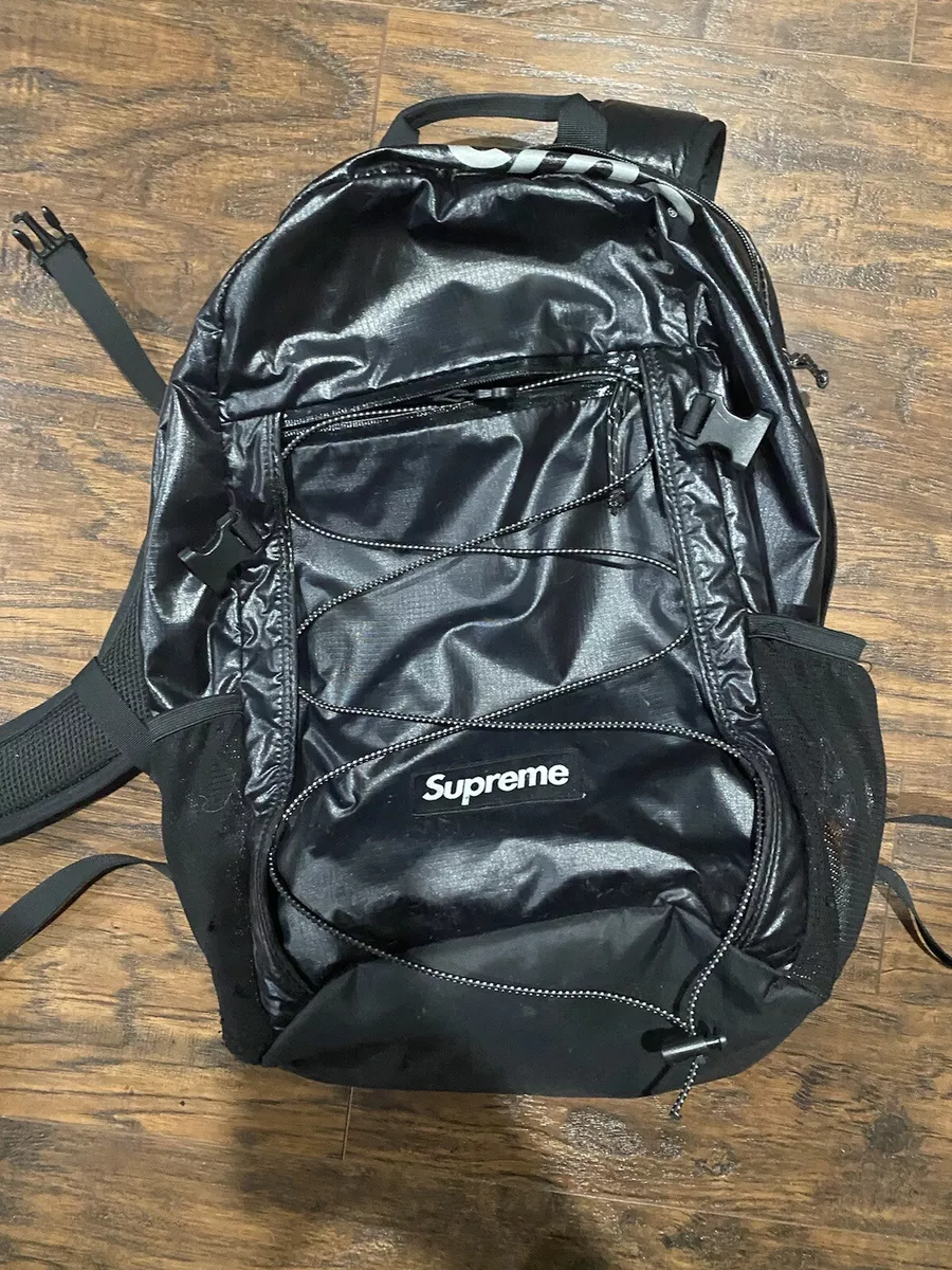 Supreme FW17 Backpack Black  Backpacks, Black backpack, Black bag