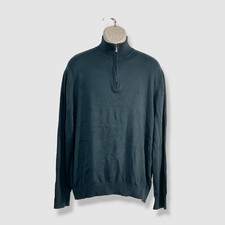  80 Nautica Men's Green Classic-Fit Navtech Quarter-Zip Pullover Sweater Size XL