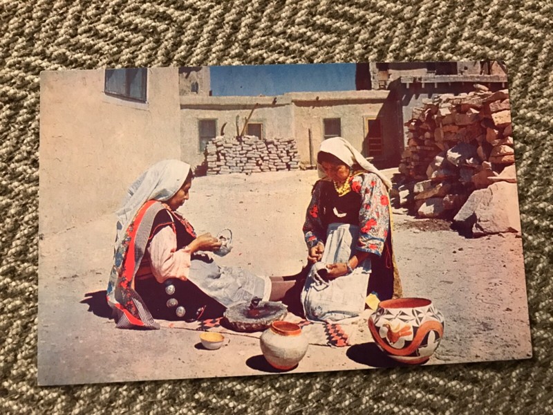Vintage Postcard - Indian Pottery Makers - free postage