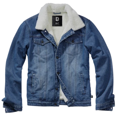Brandit Herren Denim Jacke Jeans Winterjacke Herbst Teddyfell gefüttert Wolle - Bild 1 von 4