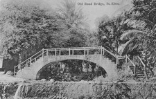 St Kitts Old Road Bridge Antique Postcard J47779