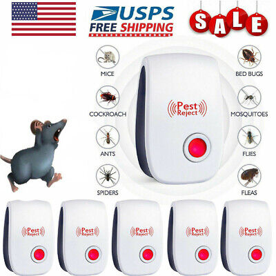 Electronic Ultrasonic Pest Reject Mosquito Cockroach Mouse Killer Repeller Lot