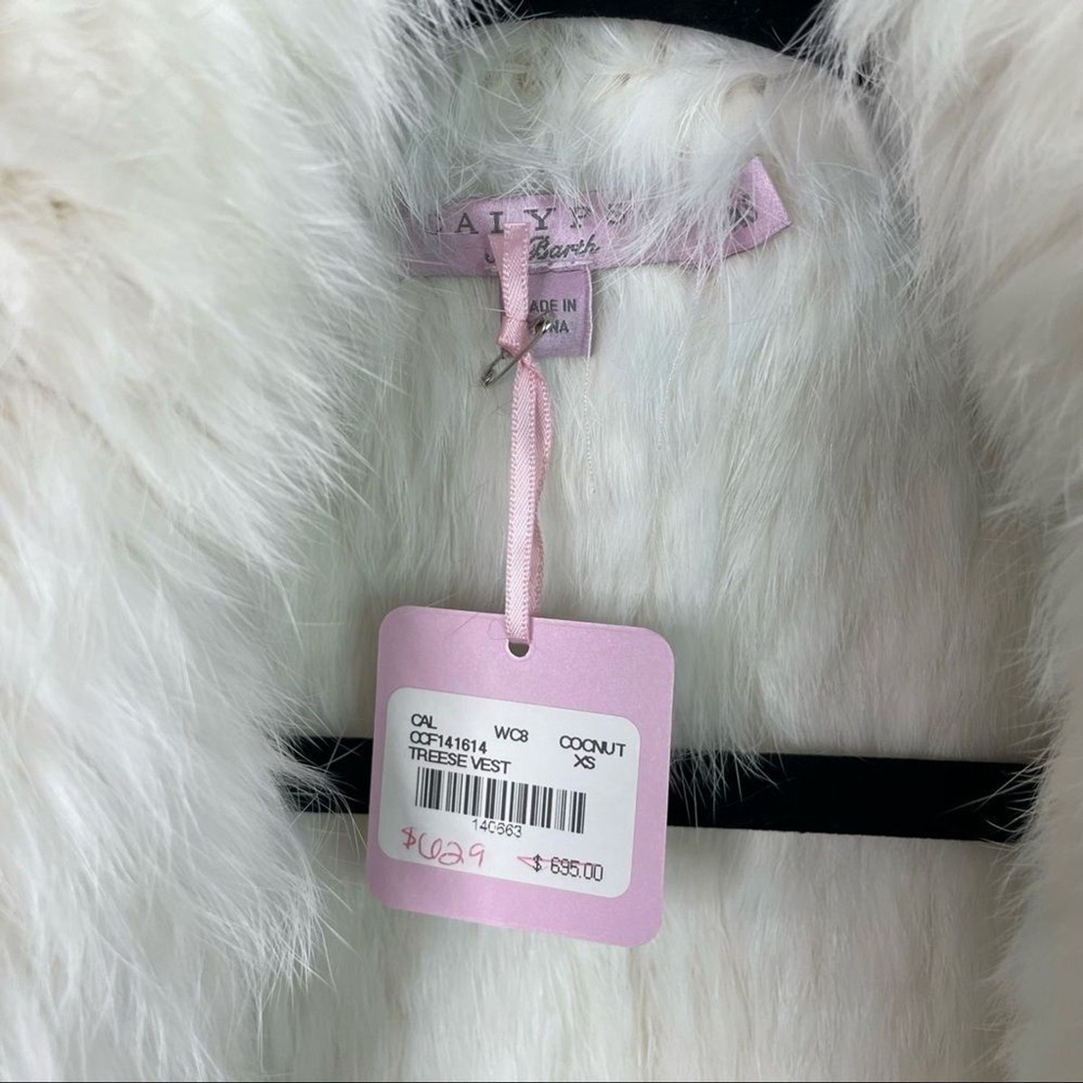 Calypso St Barth Striped 100% Rabbit Fur Treese Vest | eBay