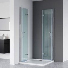 IMPTS Duschkabine 180° Falttür Eckeinstieg Faltbar Duschabtrennung NANO Dusche