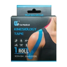 Elastic Therapeutic Athletic Kinesiology Tape, Gold Beige, 2" x 16.4 ft - 1 Roll