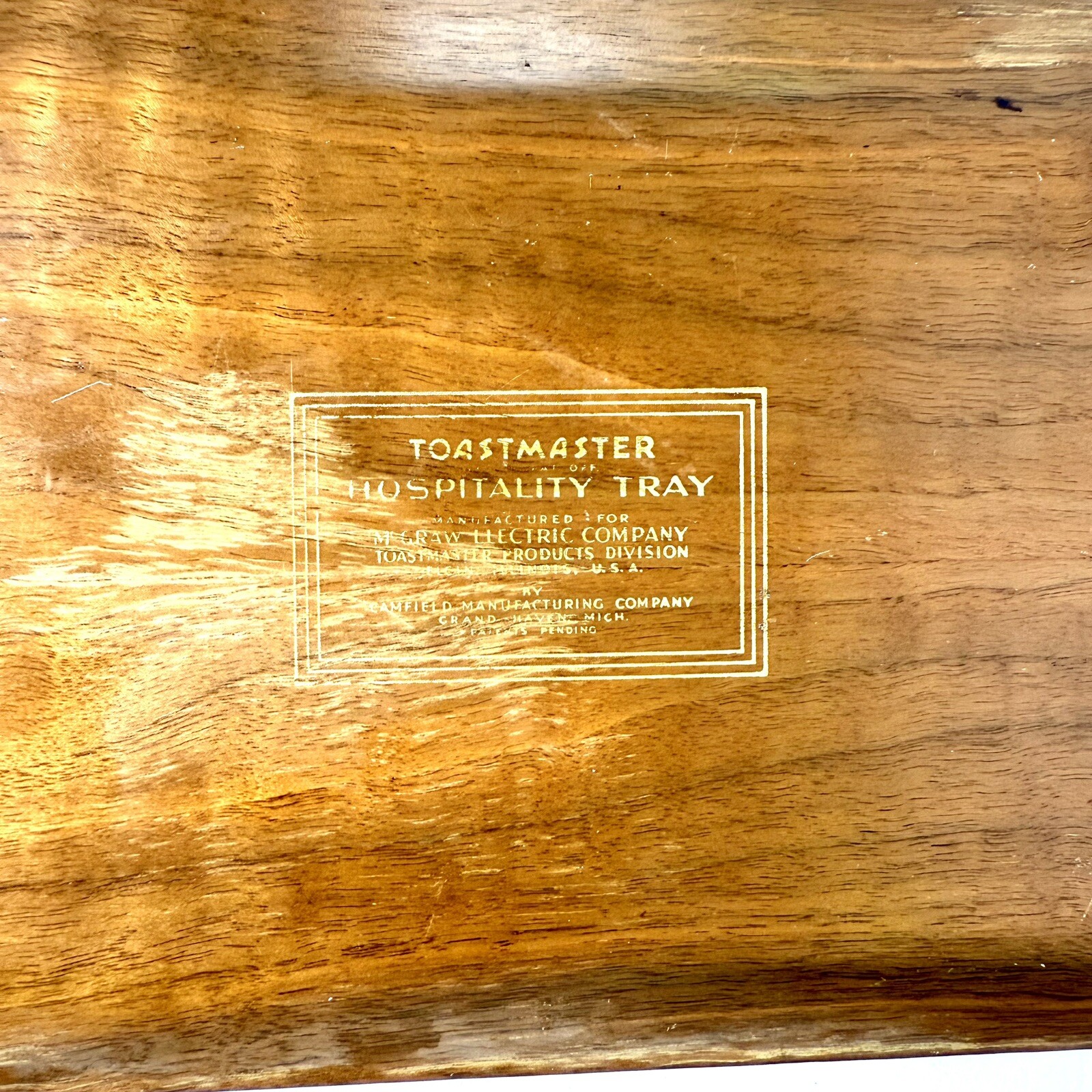 MCM Teak Toastmaster Hospitality Wood Trays Pair 16” X 7.5” McGraw Electric Co