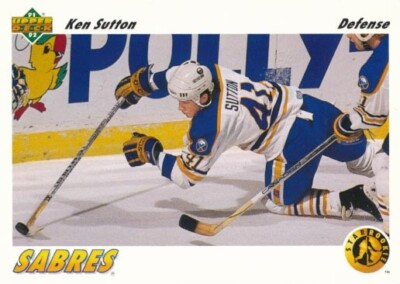1991-92 Upper Deck #458 KEN SUTTON - Buffalo Sabres