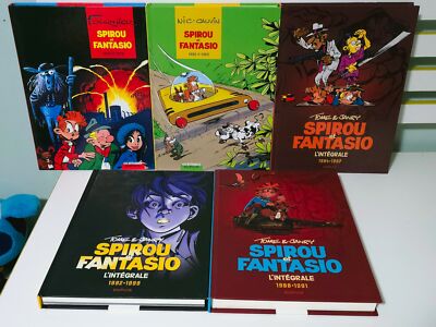 Lot of 5x Spirou et Fantasio HC Cartoon Books 11, 12, 14, 15 & 16! Tome et Janry