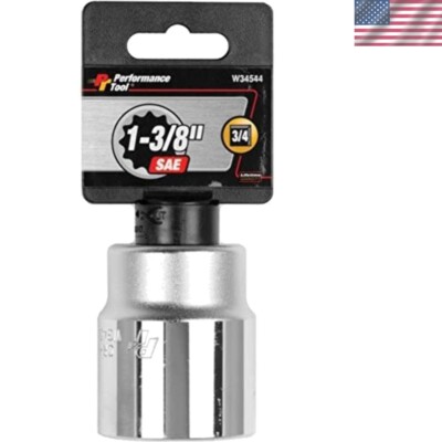 Efficient 3/4-Inch Drive 12-Point SAE Socket, Lightweight & Easy Grip Design