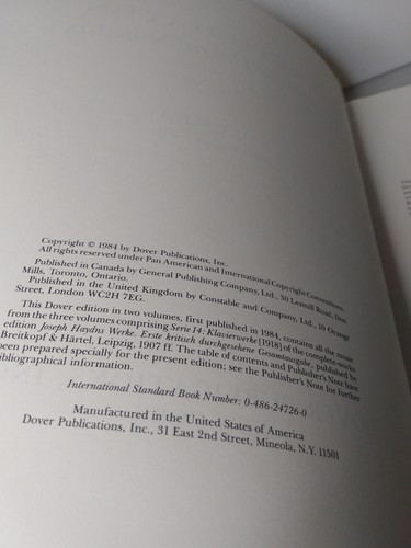 Sonatas completas para piano - Joseph Haydn dos volúmenes - partituras de libros 1984 - Imagen 3 de 4