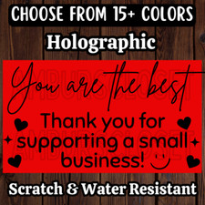 50 THANK YOU STICKERS 2.25" LABELS 5 STAR REVIEW SEALS EBAY STORE SHOP SMALL