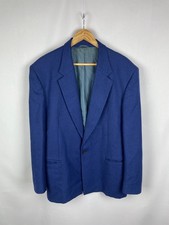 Claude Montana Vintage 1990s Wool Blue Men's Blazer Jacket