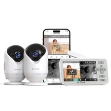 Dr.Care VistaView Lite WiFi Baby Monitor w/ 2 Cams, 4" 720P Split Screen