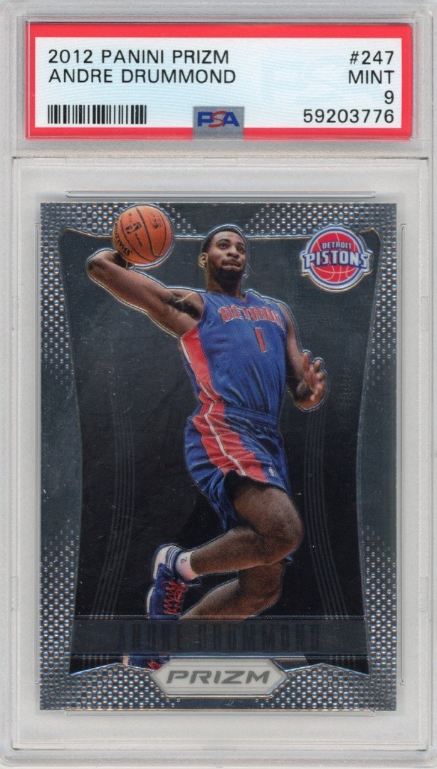 2012 Panini Prizm Andre Drummond Rookie RC #247 PSA 9 Mint Detroit Pistons