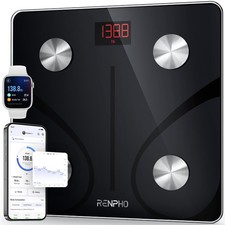 RENPHO Smart Scale for Body Weight, FSA HSA Eligible, 11"/280mm, Black