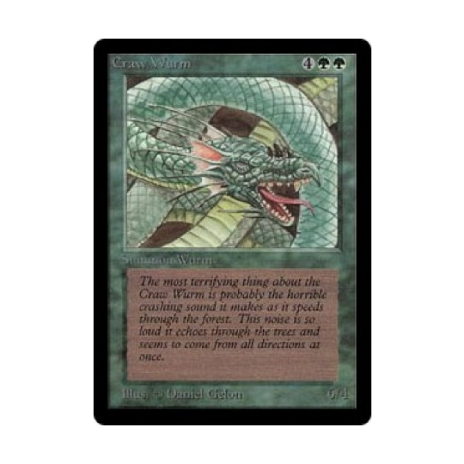 WOTC MtG Beta Craw Wurm (C) EX