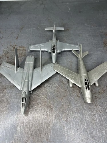 Marx F2H2 Banshee Cutlass Plastic Armed Forces Training Center Jets Lot Of 3