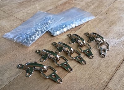 Firemans Coat Clasp MINI 2-piece Snap Clip Clasp buckle Nickel 5-pack kit lot