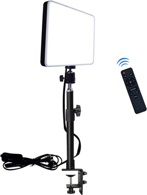 LED Desk Bi-Color Video Light, Key Light with C-Clamp Stand, 2700K-5700K Dimmabl