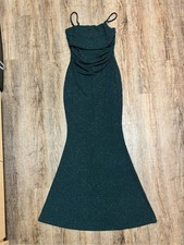 Windsor Emerald Sparkle Spaghetti-Strap Mermaid homecoming Dress size M (221)