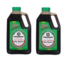 Kikkoman Less Sodium Soy Sauce, 40 oz pack of 2