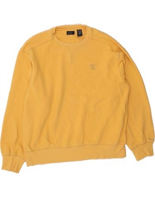 IZOD Herren Sweatshirt Pullover Large gelb Baumwolle DG02