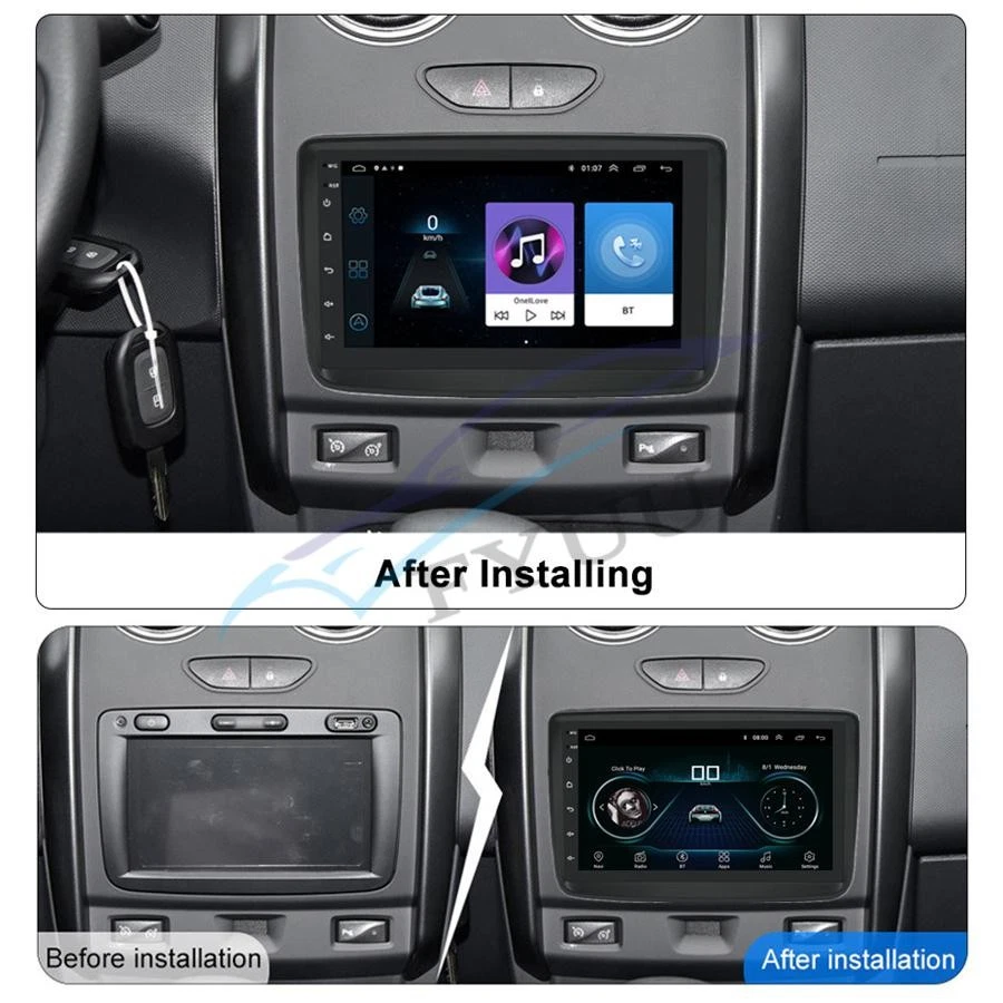 7" Car Stereo Radio GPS Navi WiFi 2+32GB Support For Dacia Logan Duster Renault - Image 3 of 4