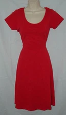 HOPE & HENRY Red Sz 4 Casual or Dress Soft Stretchy Cotton Fit & Flare Dress