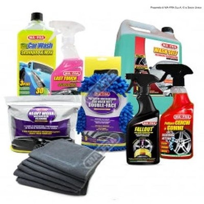 STARTER SET AUTOWÄSCHE 7 Produkte: PreWash CarWash Felgen Wachs Tücher - MaFra