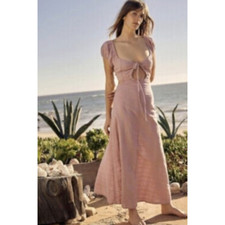 Free People L Midi Dress Endless Summer Extra Dose Keyhole Cutout Lilac Maxi