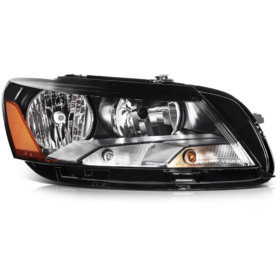 Conjunto de faros de carcasa negra para Volkswagen Passat 2012-2015 par Foto 3 de 4