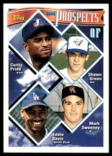 Curtis Pride  Shawn Green  Mark Sweeney  Eddie Davis  1994 Topps #237