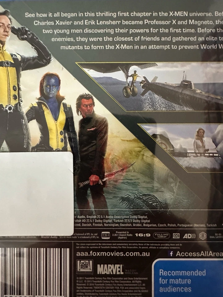 X-MEN: First Class (2011) - BLURAY James McAvoy BRAND NEW! - Image 2 of 2