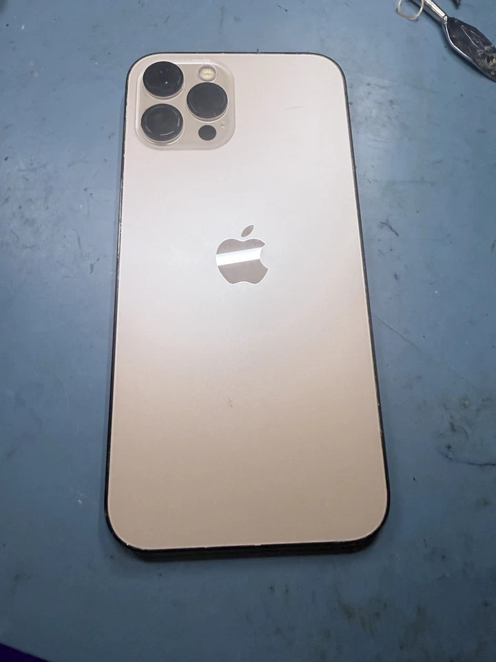 Marco de carcasa original de Apple color azul/dorado para iPhone 12 Pro Max pieza RÁPIDO Foto 3 de 4