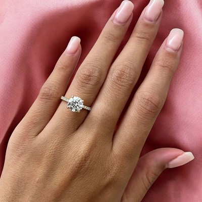 Exclusive Diamond Ring 14k Yellow Gold Lab Grown Oval 1.70 Ct CVD IGI E F VVS