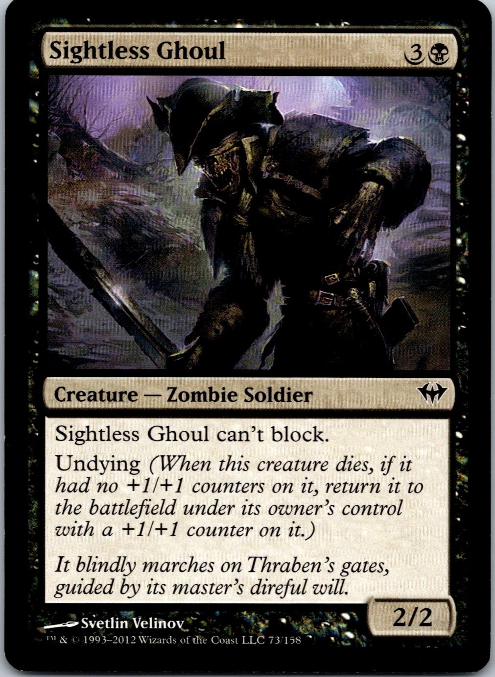 Dark Ascension Magic: The Gathering Sightless Ghoul