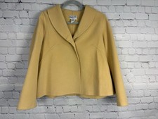 Pendleton Merino Wool Jacket Single Button Yellow Small Classic Wood Toggle