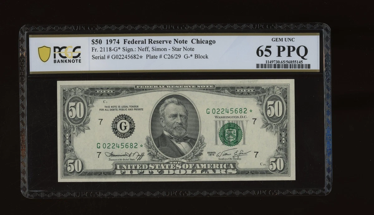 孝*治様 1974年発行 50米ドル旧紙幣 ユリシーズ・S・グラント $50 1974 US Small Size Paper Money Notes for sale | eBay