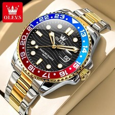 Waterproof Quartz Men's Watch OLEVS Luminous Luxury Business Date Men Strap