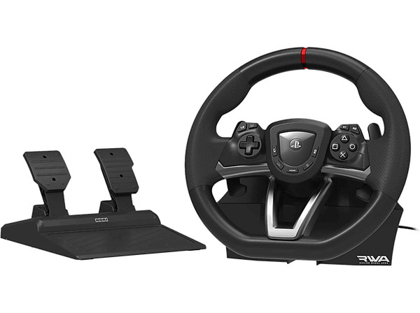 Volante - Hori Racing Wheel Apex, Para PS5, PS4 y PC, 270°, Negro + Pedales
