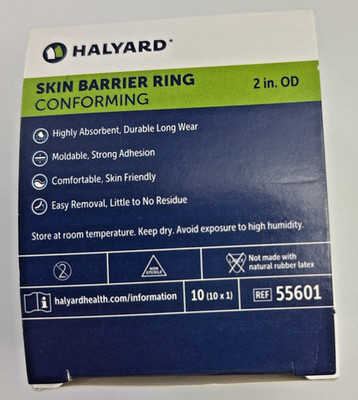 10 Halyard 55601 Skin Barrier Conforming Rings 2'' Exp 09/2027